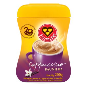 Cappuccino 3 Corações Baunilha 200G