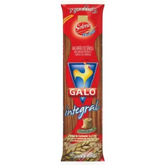 Macarrão Integral Galo Espaguete N8 Pacote 500G