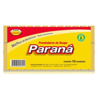 Prendedor De Roupa Paraná Madeira 12Un