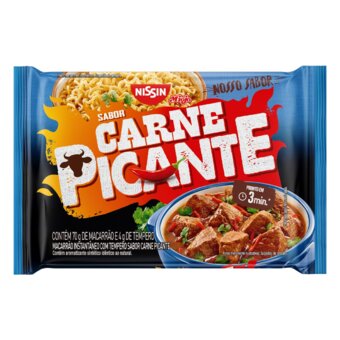 Macarrão Instantâneo Nissin Lámen Nosso Sabor Carne Picante 72G