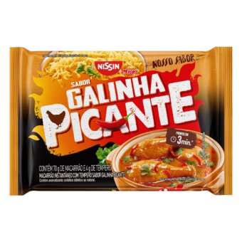 Macarrão Instantâneo Nissin Lámen Sabor Galinha Picante 74G