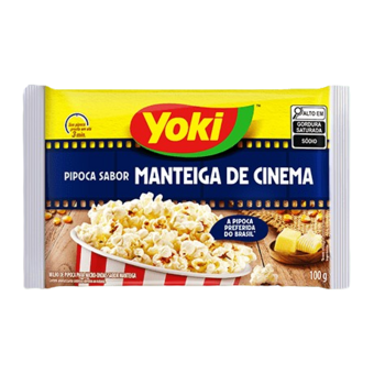 Pipoca De Microondas Yoki Popcorn Manteiga Cinema 100G