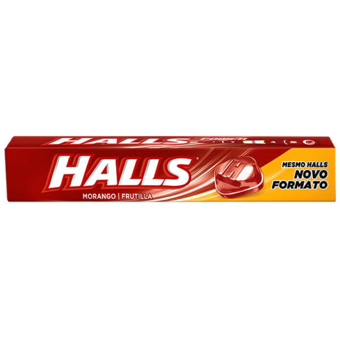 Bala Halls Lyptus Morango Embalagem 28G