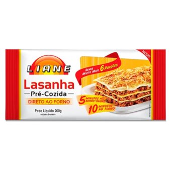Lasanha Pré-Cozida Sêmola Liane Pacote 200G