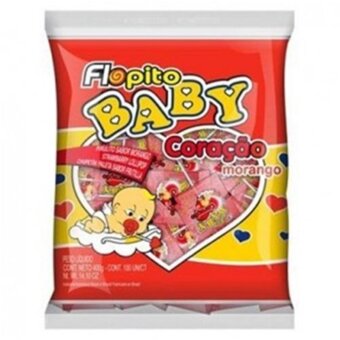 Pirulito Florestal Flopito Baby Coração Pacote 200G