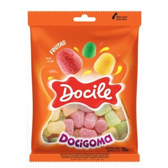 Bala De Goma Docile Docigoma Frutas Sortidas 70G