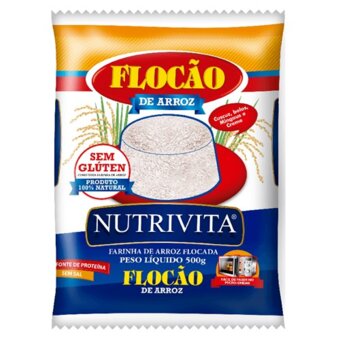 Flocão De Arroz Nutrivita Pacote 500G