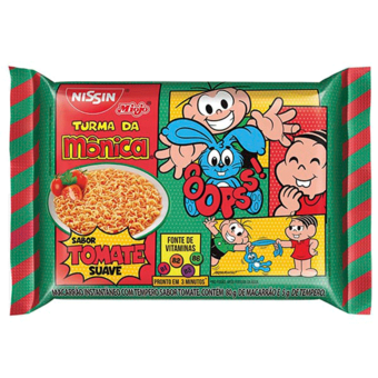 Macarrão Instantâneo Lámen Nissin Miojo Turma Da Mônica Tomate 85G