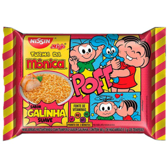 Macarrão Instantâneo Lámen Nissin Miojo Turma Da Mônica Galinha 85G