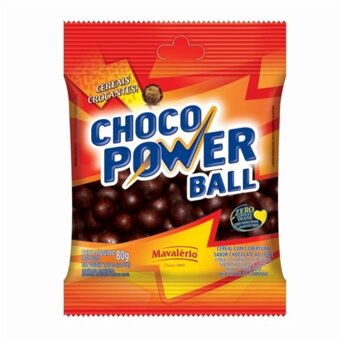 Cereal Crocante Choco Power Ball Embalagem 80G