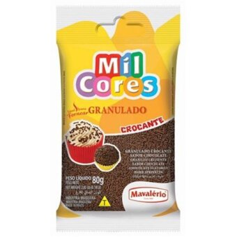 Chocolate Granulado Mil Cores Embalagem 80G