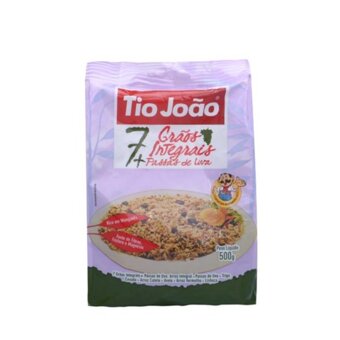 Arroz Tio João Integral 7 Grãos Passas De Uva 500G