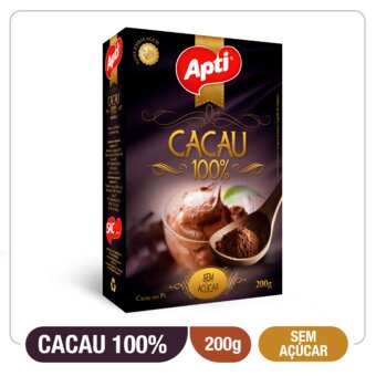 Cacau Em Pó Apti Sem Açúcar 100% Cacau 200G