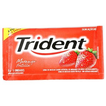 Goma De Mascar Trident Morango 8,5G