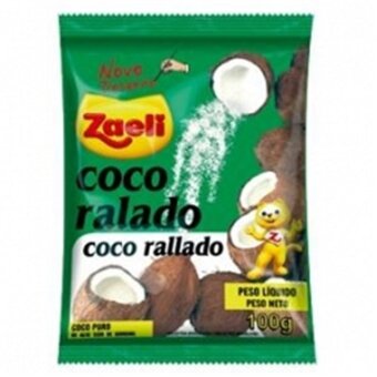Coco Ralado Zaeli Embalagem 100G
