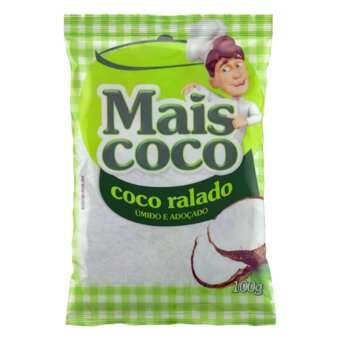 Coco Ralado Mais Coco Úmido E Adoçado 100G