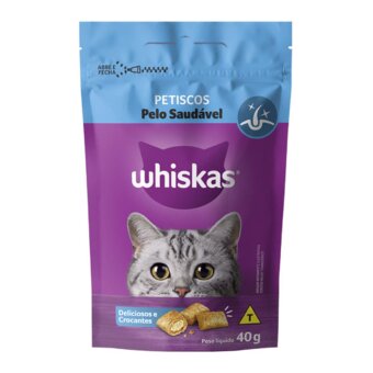 Petisco Whiskas Temptation 40G Pelo Saudavel