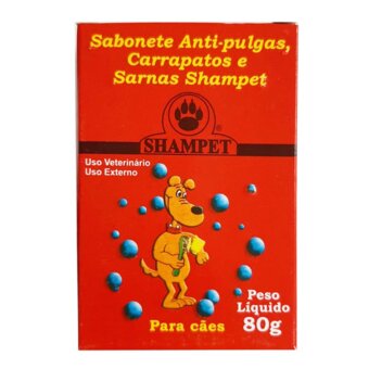 Sabonete Anti Pulgas Para Cães Shampet 60G
