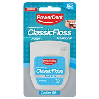 Fio Dental Powerdent Tradicional Classic Embalagem 125M