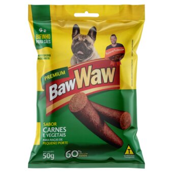 Bifinho Baw Waw Carne E Vegetais Pequeno Porte Pacote 50G