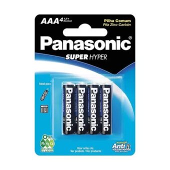 Pilha Aaa Panasonic Super Hyper Palito 4 Un
