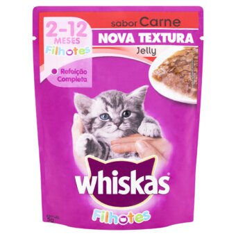 Alimento Para Gatos Filhotes Whiskas Carne Sachê 85G
