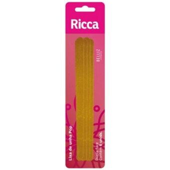 Lixa Para Unha Ricca Embalagem 6 Un