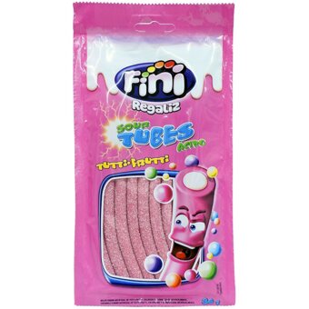 Bala Recheada Tubinho Fini Tutti Frutti Acido 80g