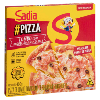 Pizza Sadia Lombo com Requeijão e Mussarela cong 460G