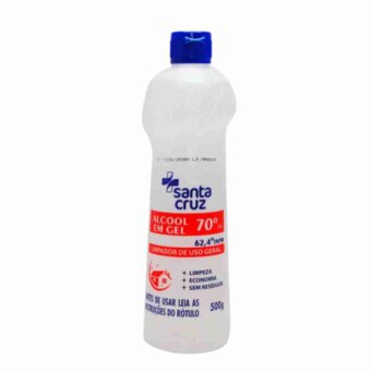 Alcool Gel Santa  Cruz 80 480G Acendedor