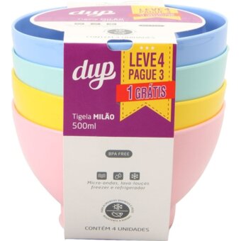 Conjuto De Tigelas Milão Dup 500Ml Leve 4 Pague 3