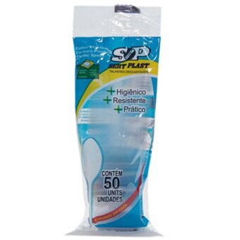 Colher Refeição Plástica Crital Sertplast Embalagem 50 Un