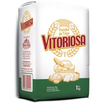 Farinha De Trigo Vitoriosa Embalagem 1Kg