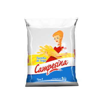 Farinha De Trigo Campesina Plástico 1Kg