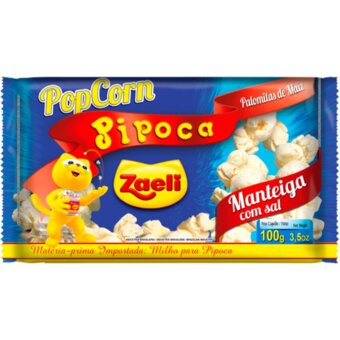 Pipoca Para Microondas Zaeli Manteiga 100G