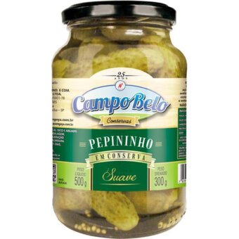 Pepino Em Conserva Campo Belo Vidro 300G