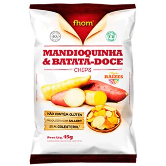 Mandioquinha E Batata Doce Chips Fhom Pacote 45G