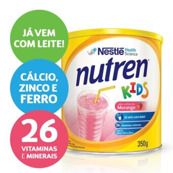 Suplemento Alimentar Nutren Kids Morango 350G