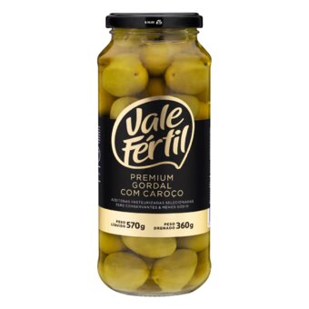 Azeitona Verde Vale Fértil Gordal Vidro 360G