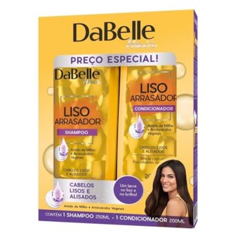 Kit Shampoo . Condicionador Dabelle Liso Arrasador 450Ml