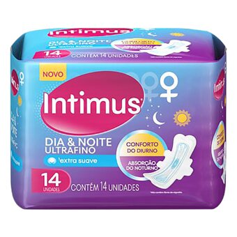 Absorvente Externo Intimus Dia & Noite Suave Com Abas 14Un