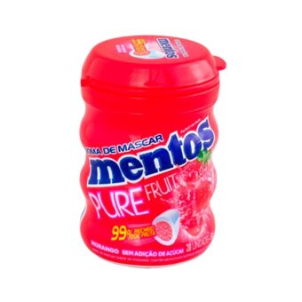 Goma De Mascar Mentos Pure Fresh Morango 56G