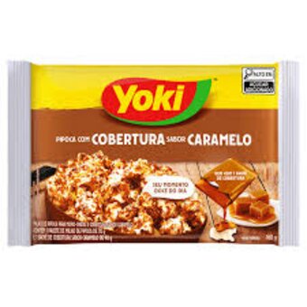 Pipoca De Microondas Yoki Popcorn Cobertura De Caramelo Pacote 160G