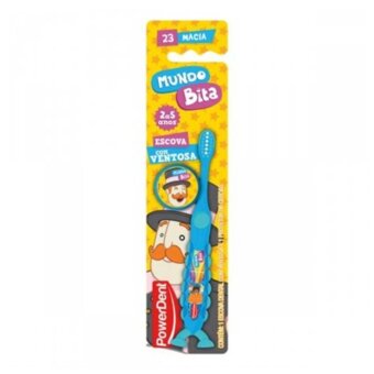 Escova Dental Power Dent Mundo Bita Com Protetor Embalagem 1Un Ref 2149
