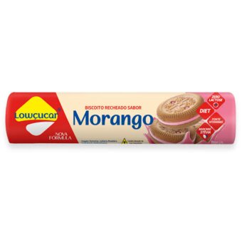 Biscoito Doce Recheado Lowçucar Sabor Morango Zero 120G