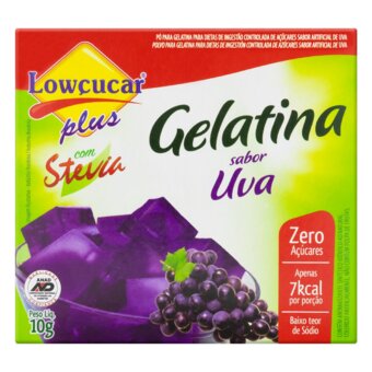 Gelatina Em Pó Steva Plus Zero Uva Caixa 10G