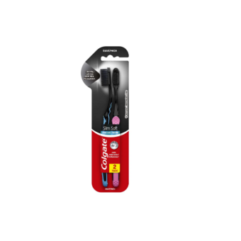 Escova Dental Colgate Slim Soft Black Oferta 2Un