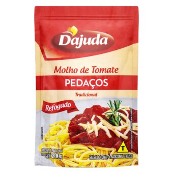 Molho De Tomate Tradicional Dajuda Pedaços Sachê 200G