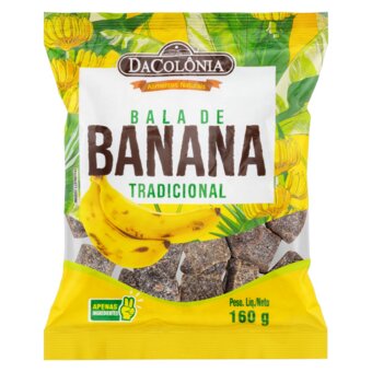 Bala De Banana Dacolônia Embalagem 160G