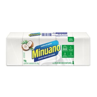 Sabão Em Barra Minuano Coco 1Kg